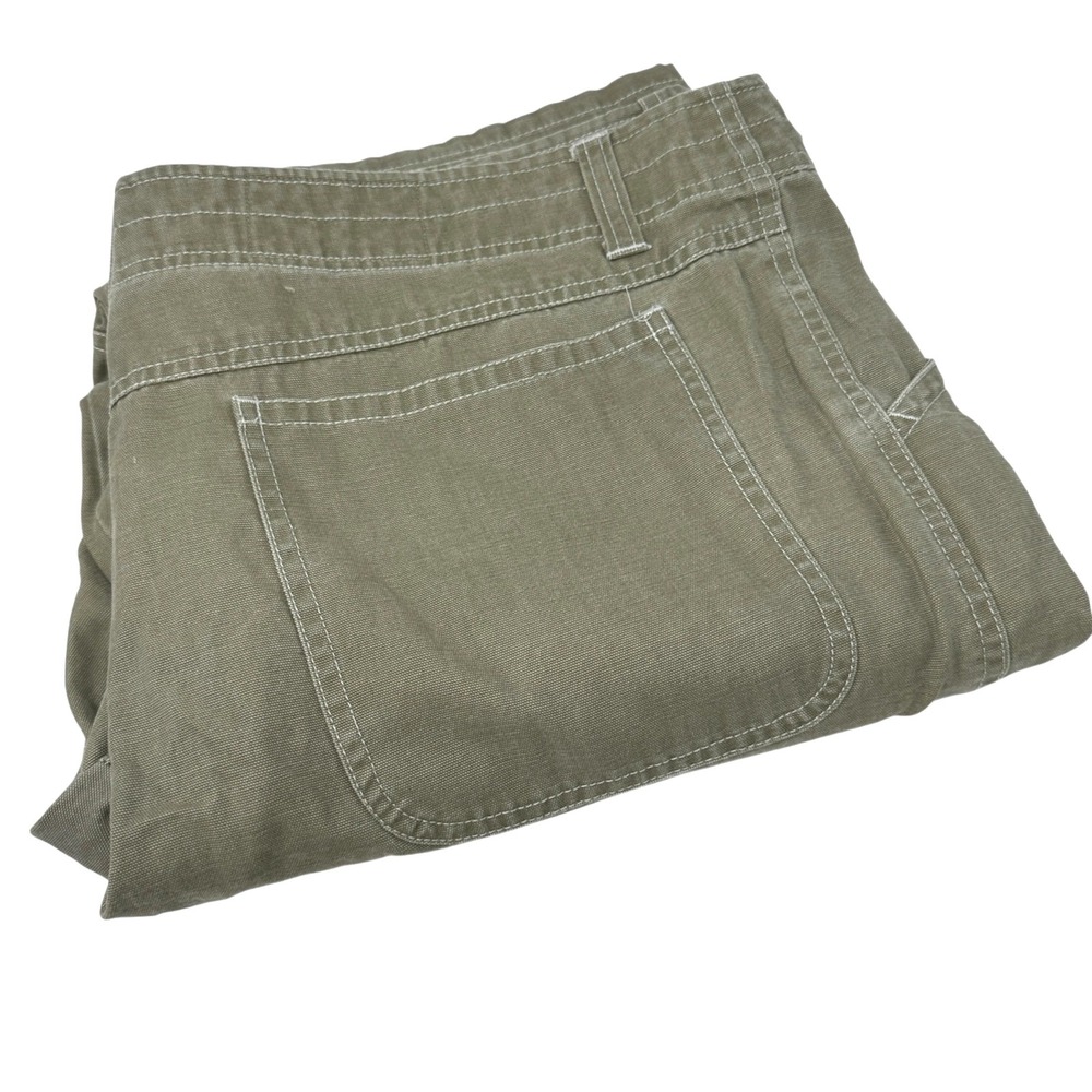 KUHL Mens Crag Series Khaki Utility Workwear Articulated Knee Canvas Pants 38X32